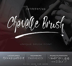 飘逸的英文书法字体：Chevelle Brush